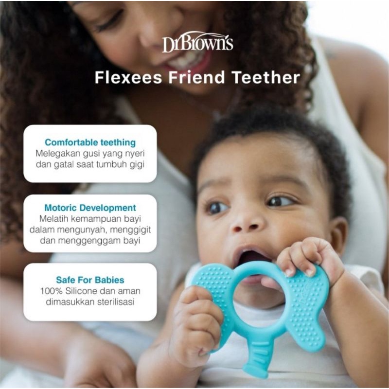 Dr.Brown's Flexees Friends Elephant Teether/Gigitan Bayi