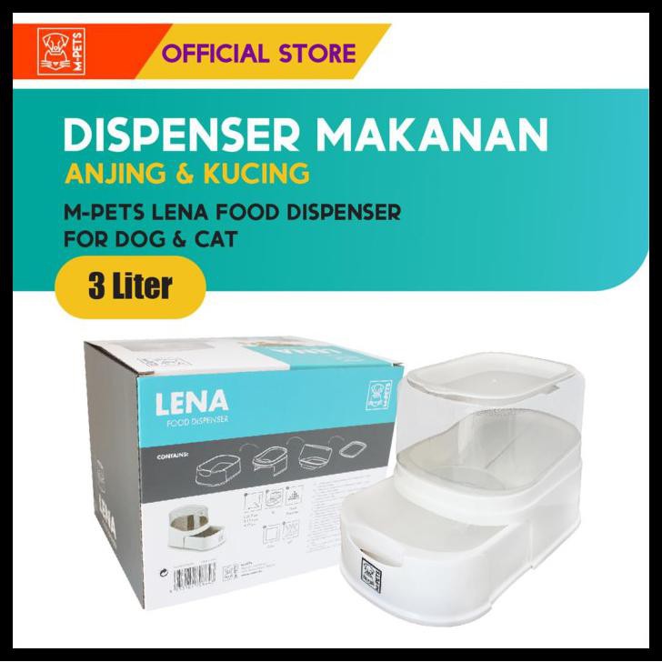 M-PETS LENA FOOD DISPENSER 3 LITER / TEMPAT MAKAN ANJING KUCING