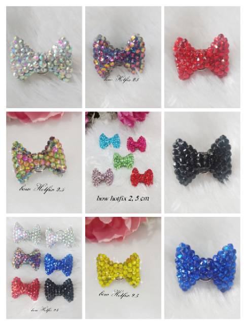 Bow Hotfix ukuran 2,5 full warna