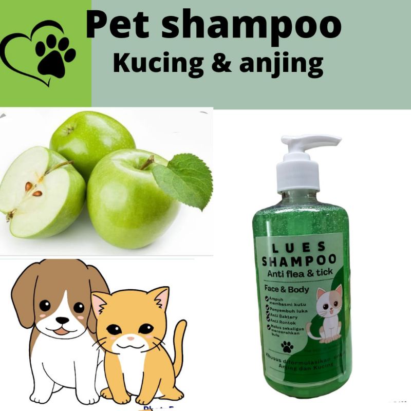 Shampoo kucing dan anjing anti kutu dan pelembut/anti jamur/anti rontok netto:500ml