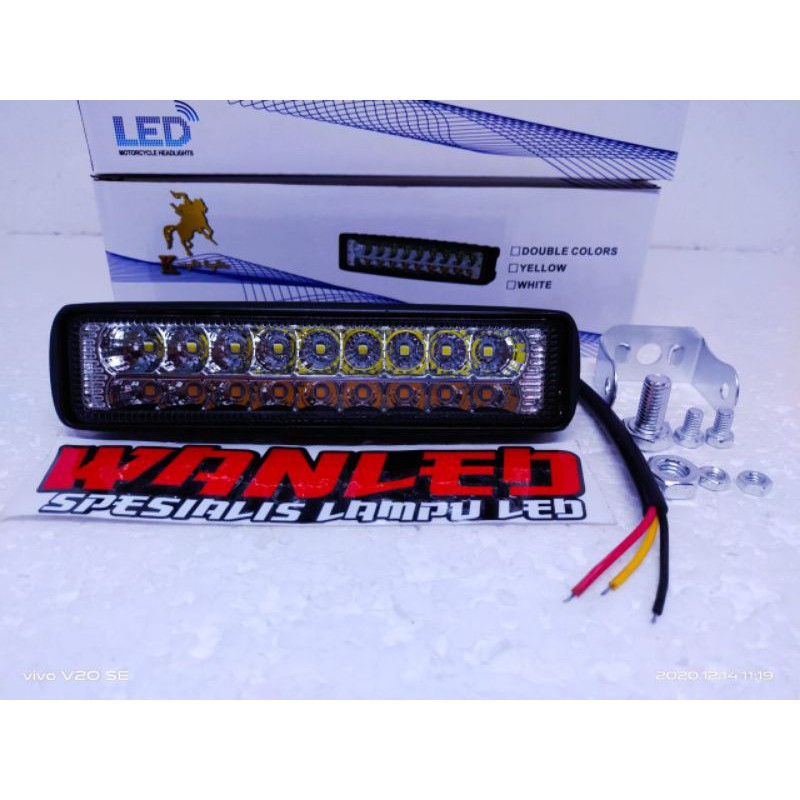 Lampu tembak  sorot 18 Led  CWL putih kuning  warm white