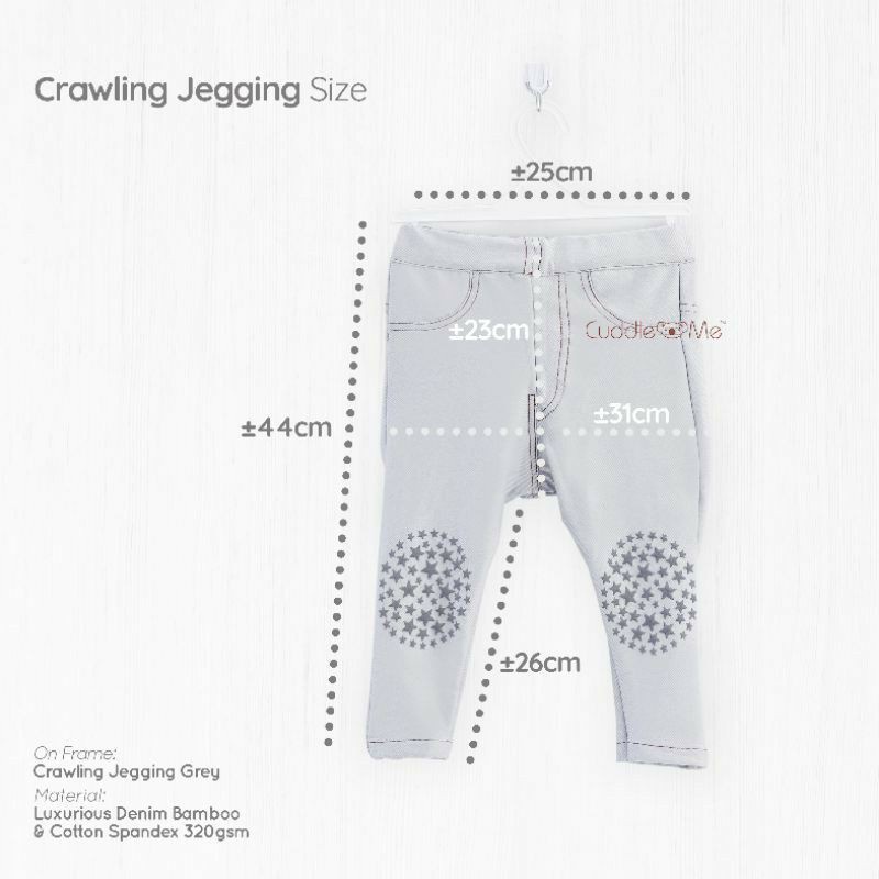 (BISA COD)  Crawling Jegging Bayi Cuddle Me Celana Merangkak Jegging Jeans Bayi 2 in 1