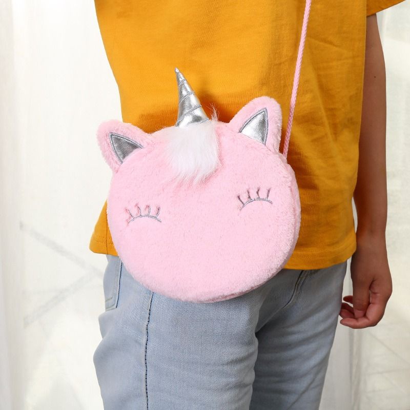 Tas selempang import anak/tas selempang unicorn import bulu halus/tas fashion anak