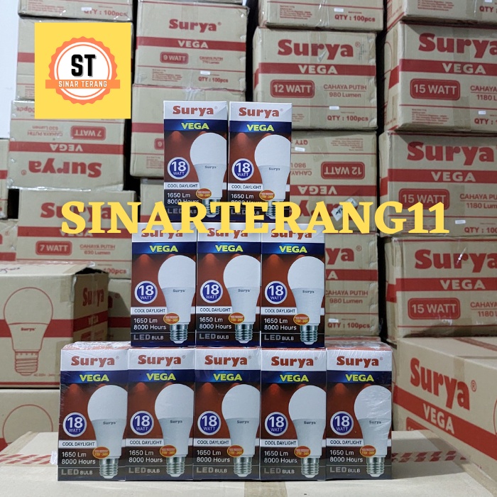 PAKET 10 PCS SURYA VEGA 18 WATT, LED SURYA VEGA 18W, LAMPU LED