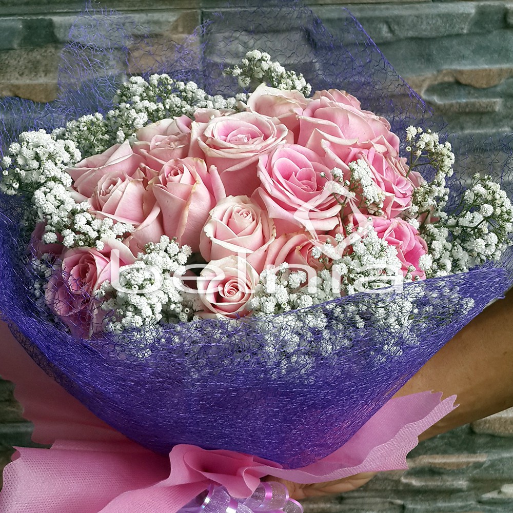 Hand Bouquet Fresh Flower Buket Bunga Asli Mawar Rose Wisuda Ulang Tahun Anniversary Birthday