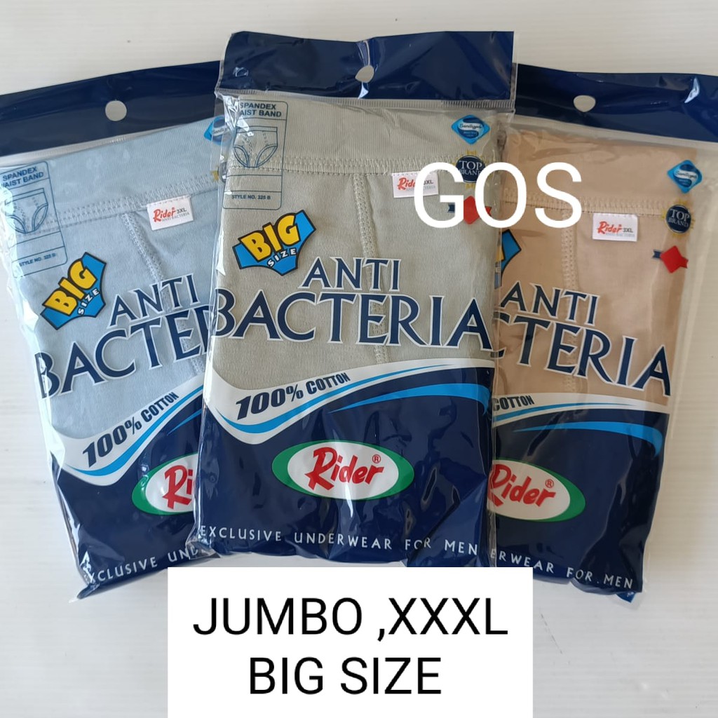 gof Celana Dalam Pria RIDER JUMBO 3XL Anti Bacteria R325 B Pria Spandex Murah/ CD Rider Murah