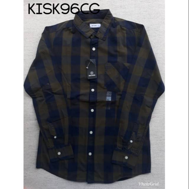 Kemeja Pria Lengan Panjang Kotak-Kotak Brand MATAHARI Nevada