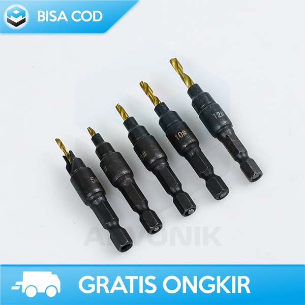 SET MATA BOR DRILL HSS 5 PCS TAFFWARE VASTAR VDB26 SUPER KOKOH MURAH