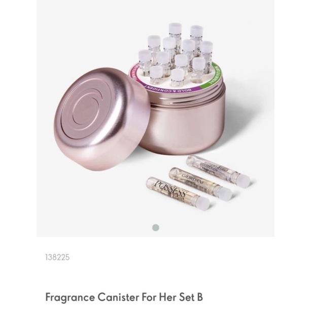 PARFUM WANITA VIAL MINI TRAVEL SIZE FRAGRANCE CANISTER FOR HER SET B DENGAN 12 AROMA BERBEDA