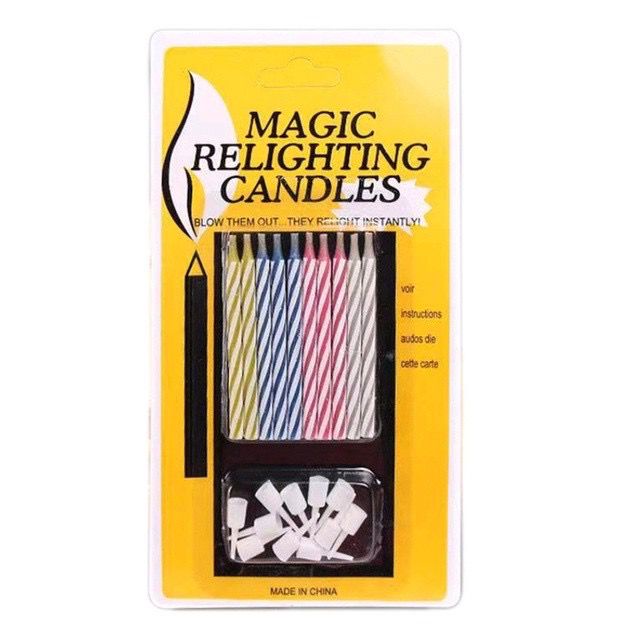 1234OS - Lilin Magic Relighting Candles isi 10pcs / lilin magic grosir.