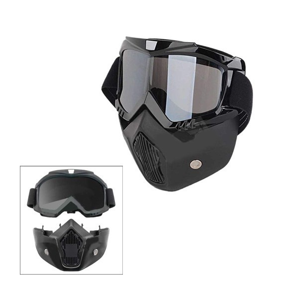 Google Mask Helm Masker Google / Google Glasses Kacamata + Masker Retro - Google Mask Kaca Mata Helm Motor Airsoft Mask Model Topeng