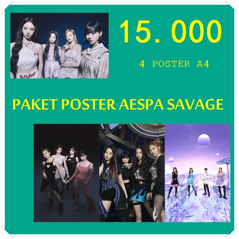 PAKET POSTER AESPA SAVAGE