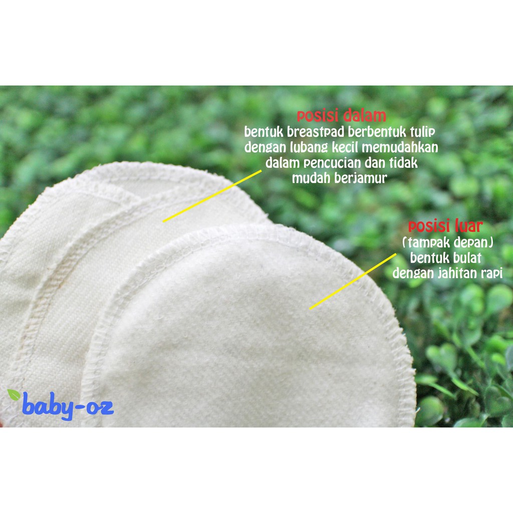 Baby Oz Washable Breastpad Penyerap Asi Cuci Ulang isi 6 pcs (3 pasang) Breast Pad Breast pads