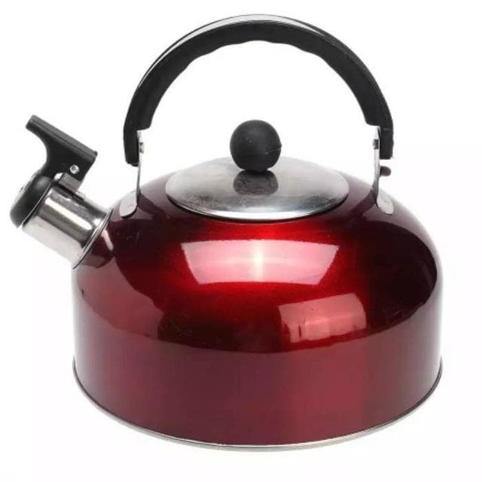 KETTLE flat bottom ball type stainless stell ceret TEKO SIUL