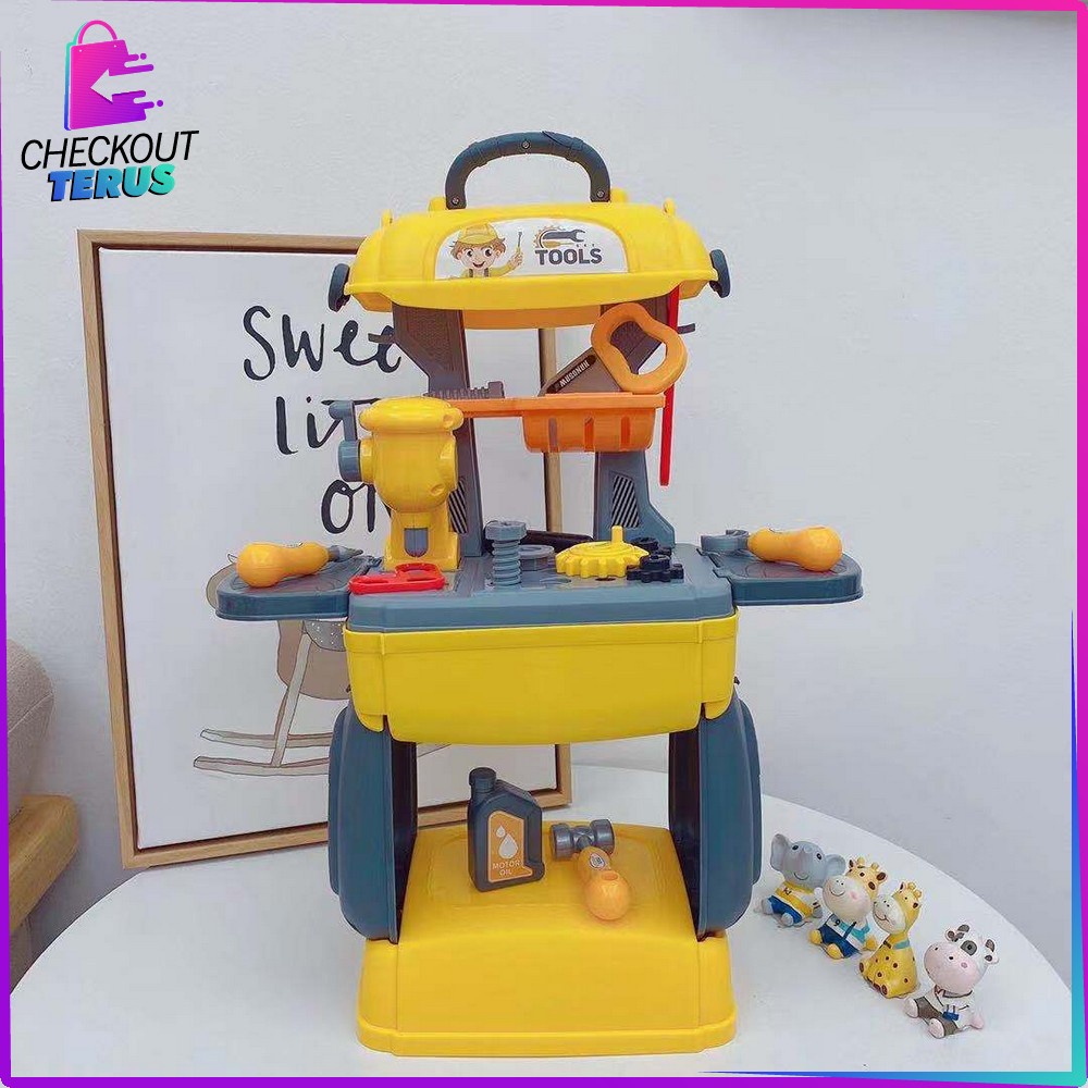 CT M144 Mainan Anak Tas Koper 3in1 Mainan Dokter Dokteran Suitcase Tools Mainan Kitchen Set Anak Pretend Play