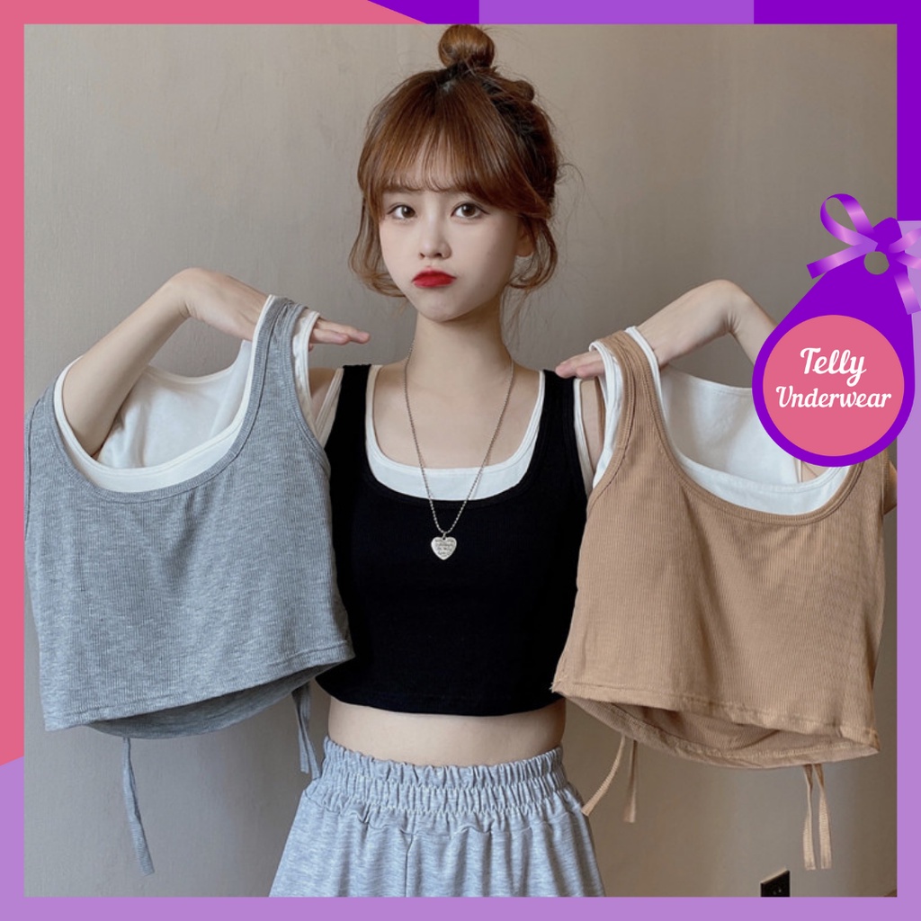 TELLY ➡️ 101 Pakaian Fashion Dalam Wanita Import Crop Top Korea Sexy Bra Wanita