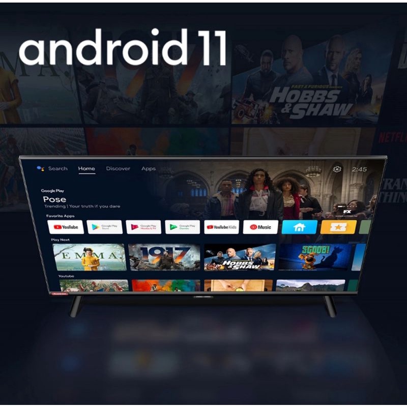 TV Changhong 32 inch L32G7N Android 11 Smart Digital Led TV Play store, youtube Netflix Garansi Resmi 3 Tahun