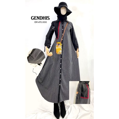 Gendhis by ZiSheeri / Casual Dress / Gamis Branded / Moslem Wear / Gamis Wanita / Holwa Fashion