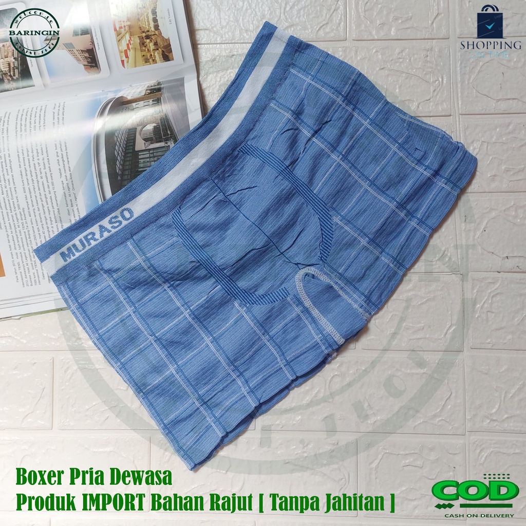 Boxer Pria Dewasa Isi 6 Pcs Bahan rajut Celana Dalam cowok -Boxer Fhasion Pria Bahan Rajut Produk IMPORT