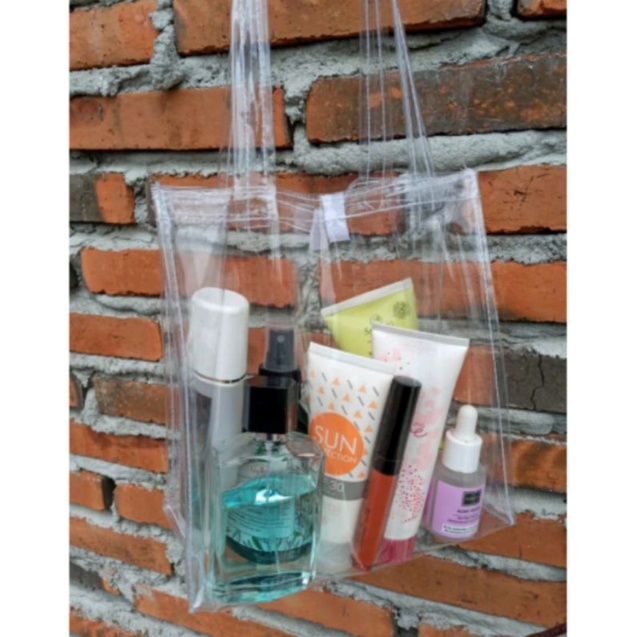 

Tas Kosmetik Bening Transparan (READY STOK) S GAJAH 0,20