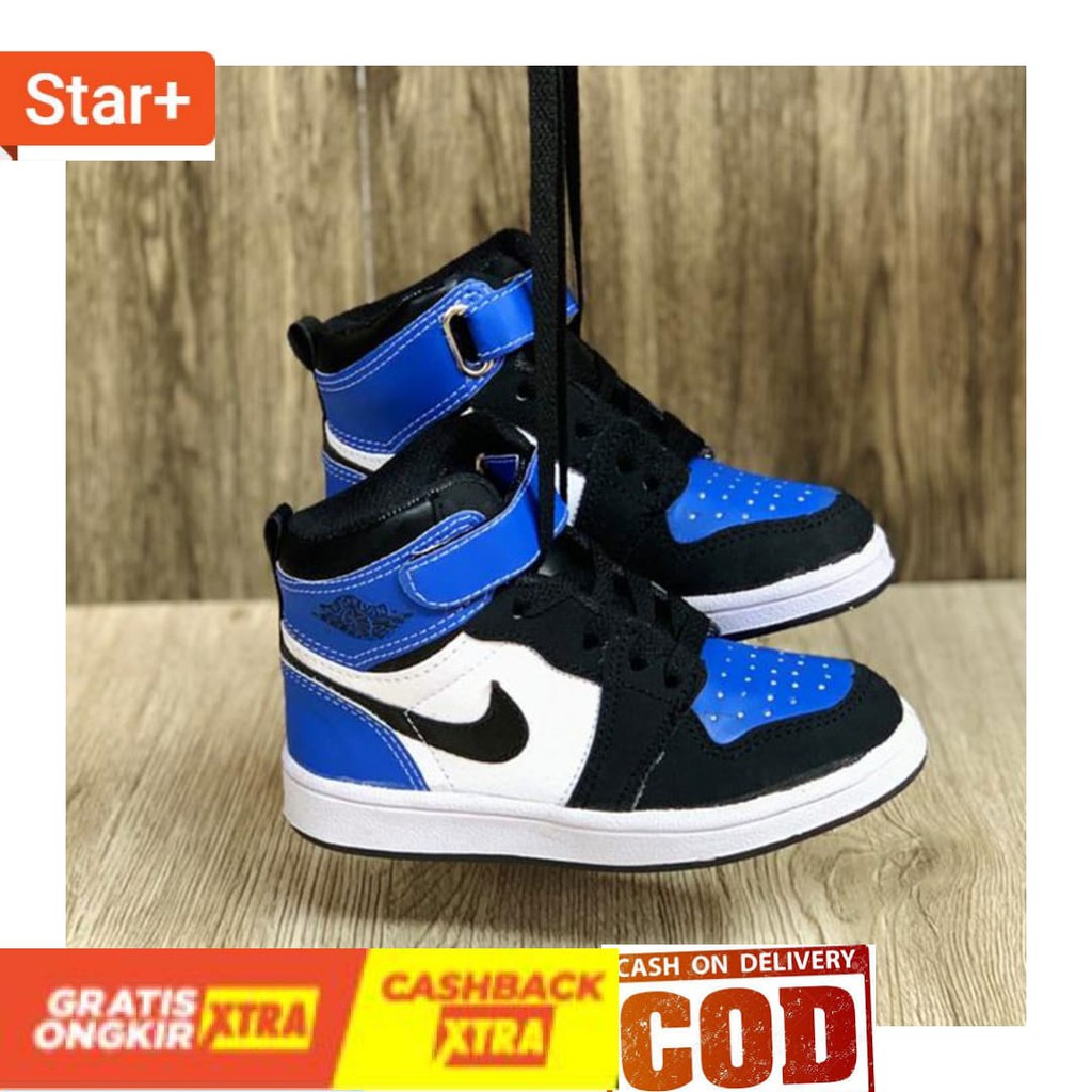 LUCU CUTE KADO HADIAH ANAK ANAK KIDS KECIL BAYI TK SD PAUD / Sepatu Anak Sneaker Jordan High