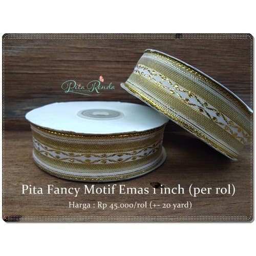 

Gpita-22 : Pita Fancy Motif Emas 1Inch (Per Rol) 047