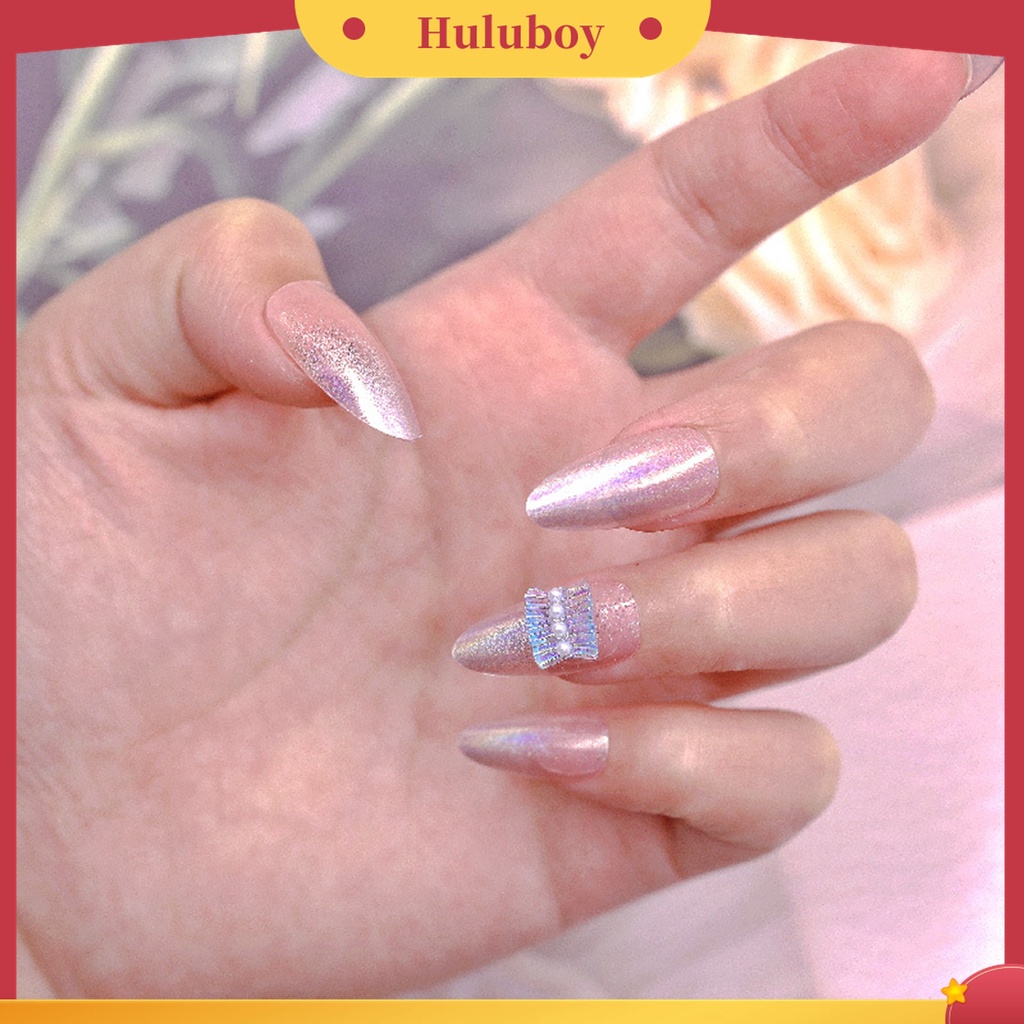 Huluboy Huluboy♡ 3pcs Stiker Kuku 3D Bahan Resin Efek Natural Elegan Untuk Nail Art