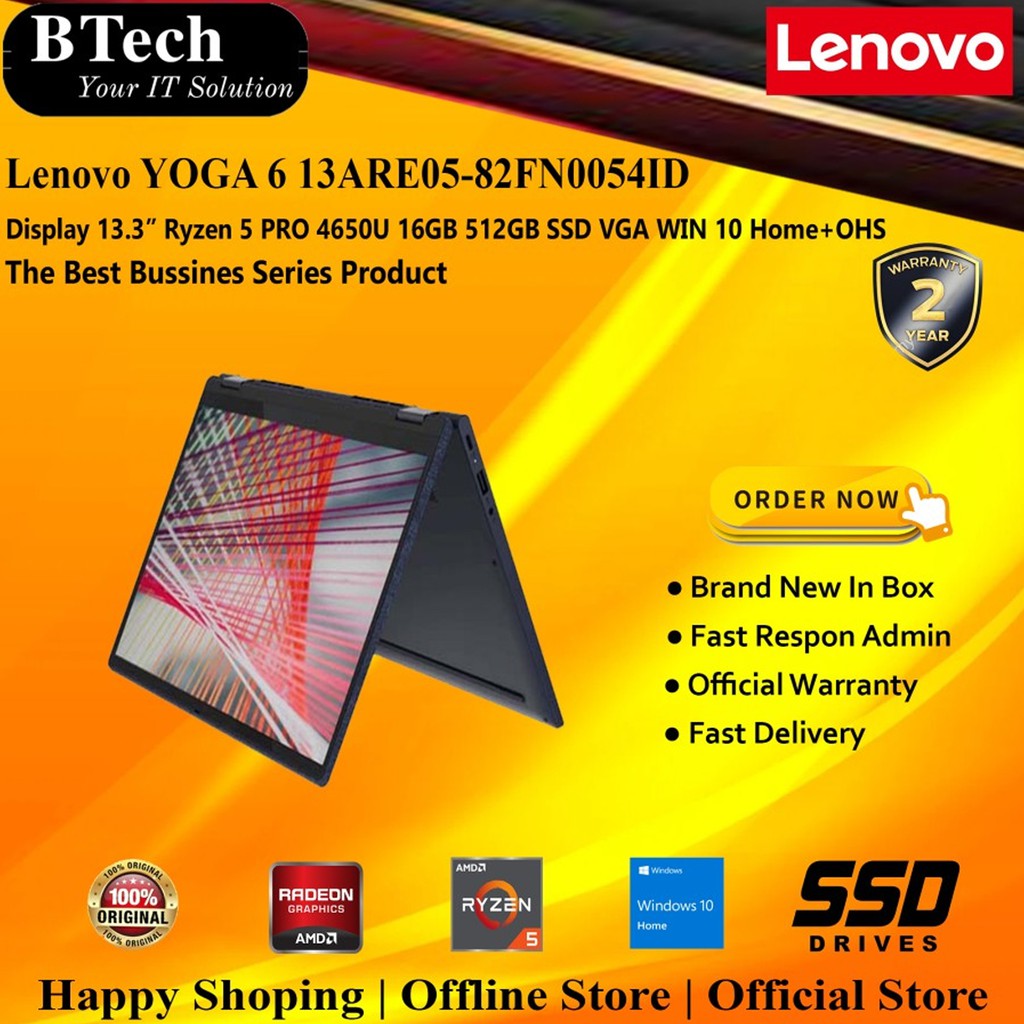 Lenovo YOGA 6 13ARE05-54ID Ryzen 5 PRO 4650U/16GB/512GB SSD/VGA/W10H