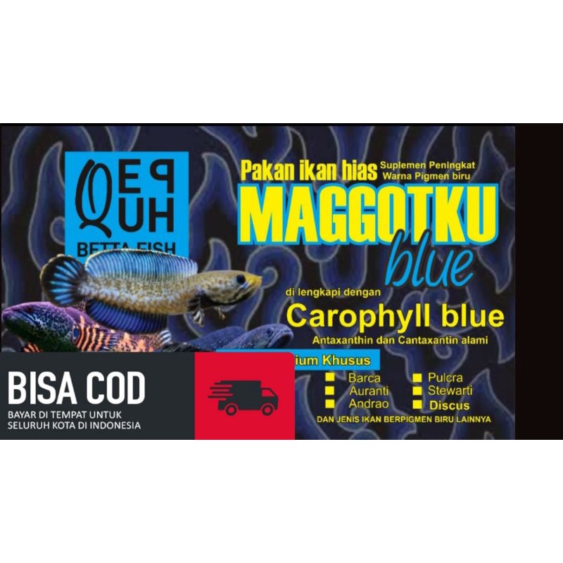 MAGGOT KERING BLUE Pelet Premium blue UNTUK PORGRES CHANA BARCA AURANTI STEWARTI ADRAO LIMBATA DAN S