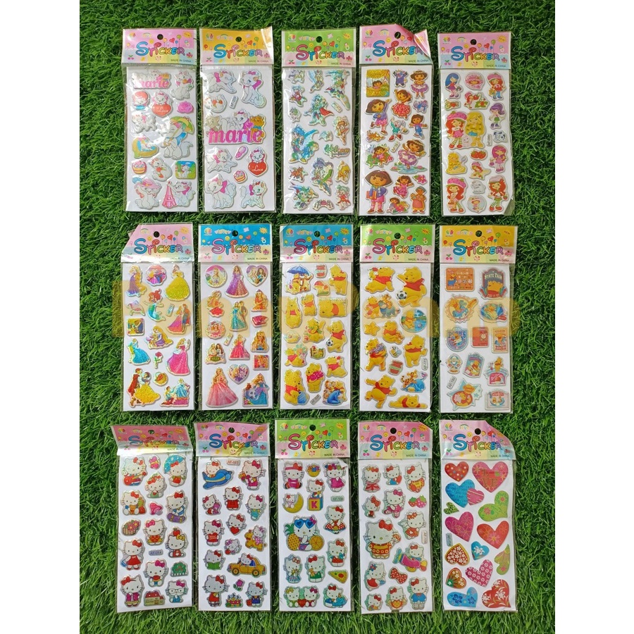 

JC - Stiker Anak Timbul Hologram Banyak Motif Lucu (15 cm x 7 cm )