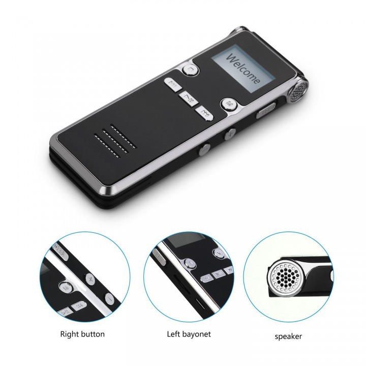 Perekam Suara Digital SK303 Super Slim Digital Voice Recorder HD Alloy - 8GB