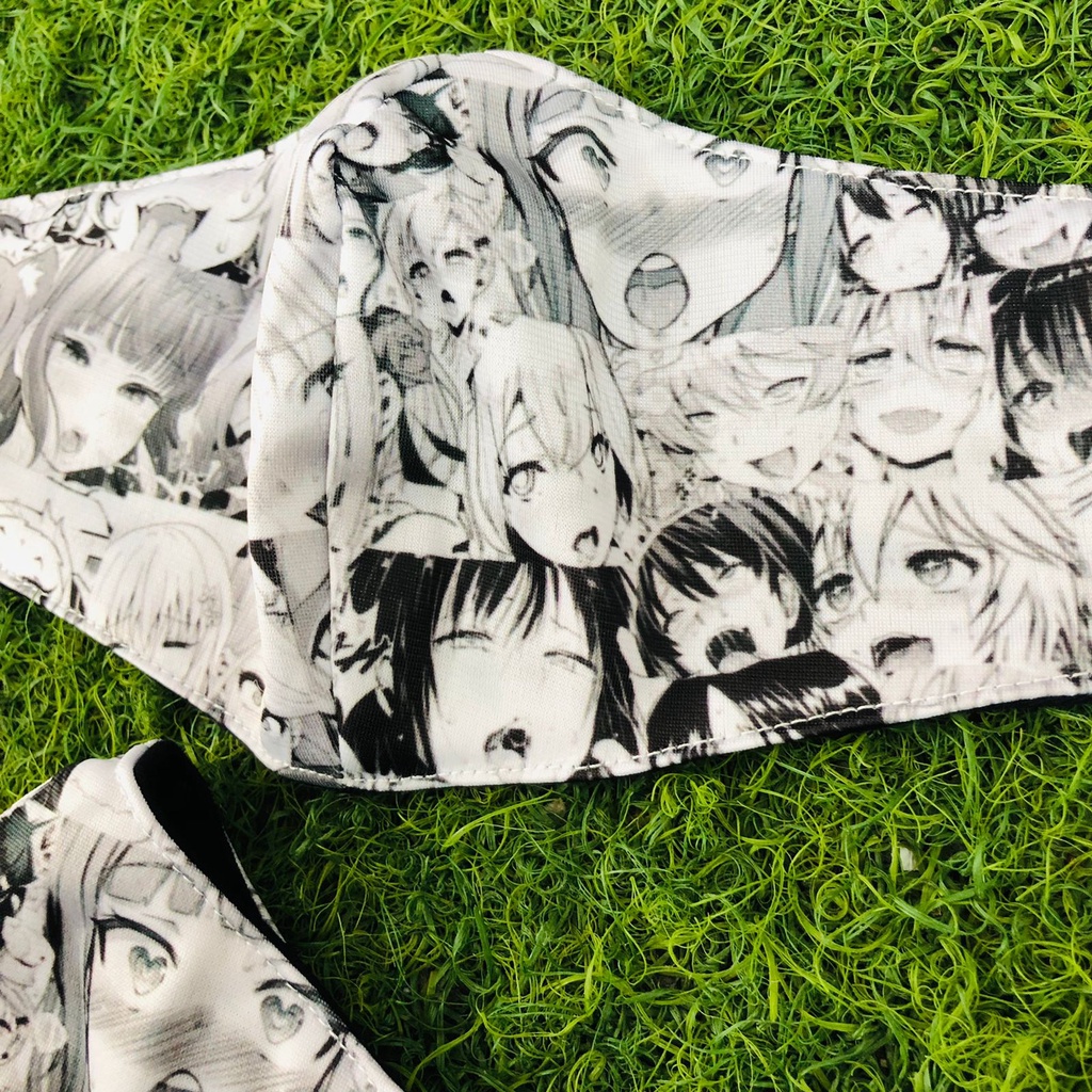 Masker Ahegao Kawaii Hent*i Fullprint Masker Wibu