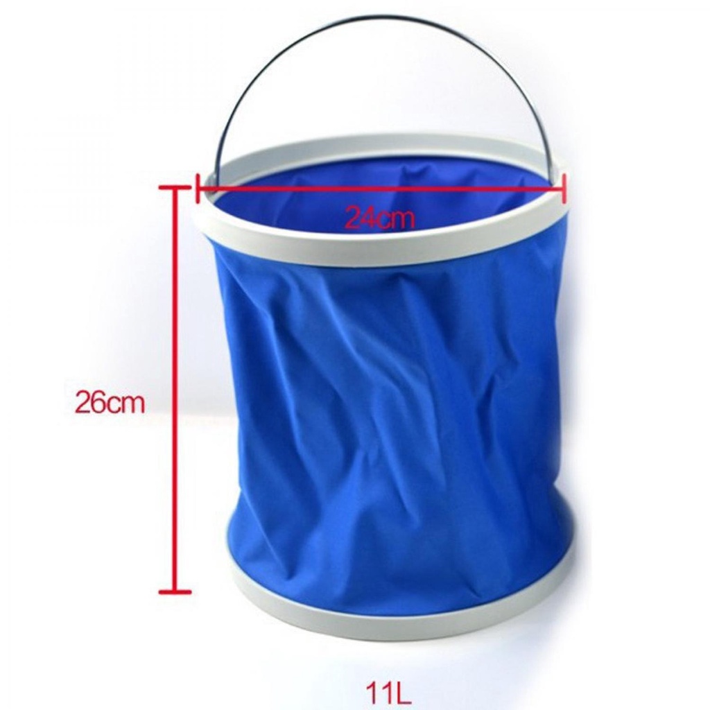 Ember Bak Air Lipat Mancing Cuci Mobil Motor Piring Tempat Sabun Pel Kecil Portable Foldable Bucket