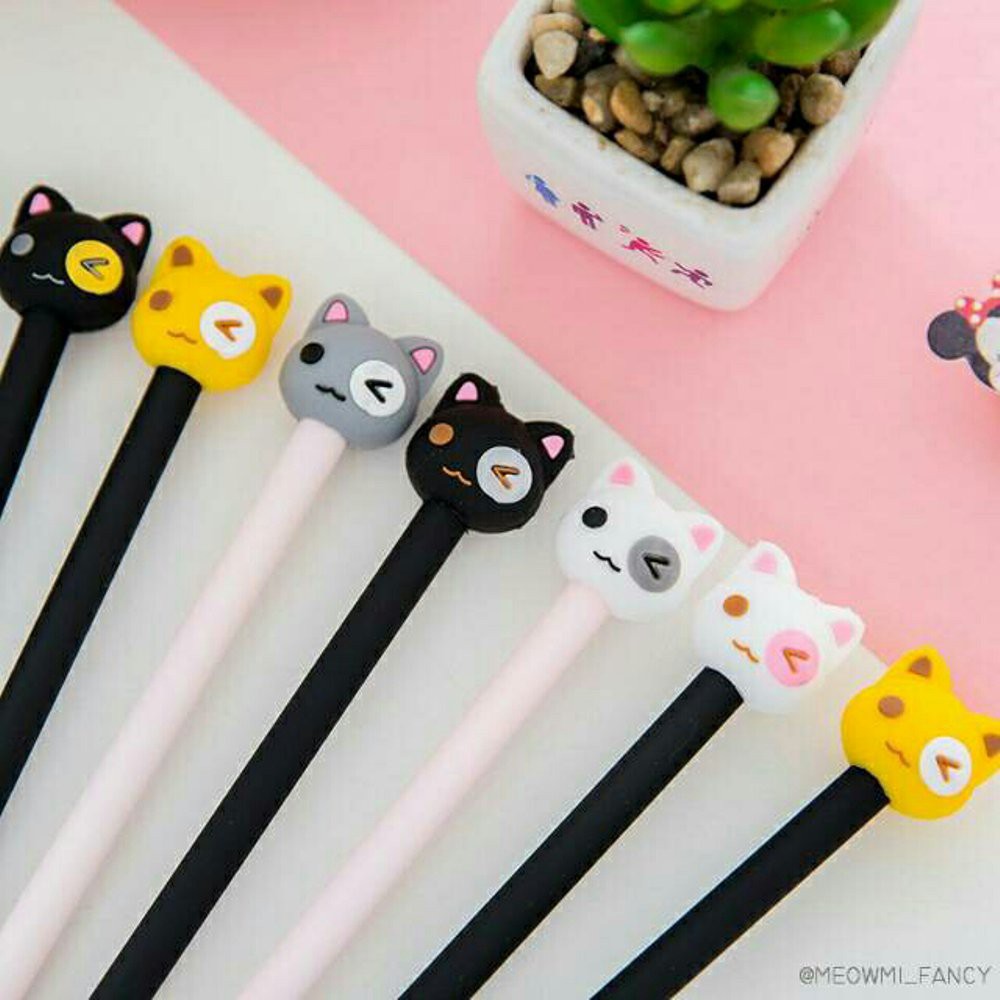 

Alat Tulis Pulpen Karakter Cat Wink Pen Pena Bolpoin Kucing Karakter Lucu Unik Imut