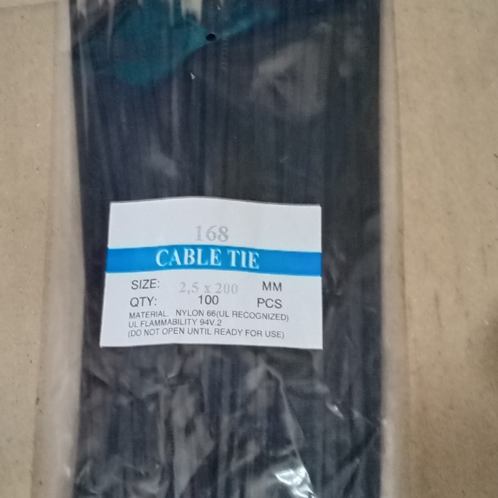 

ORGANIZER-DOCUMENT- KABEL TIES 20 CM (2,5X200) /SABUK KABEL/ TALI SERUT/PLASTIK IKAT - PUTIH
