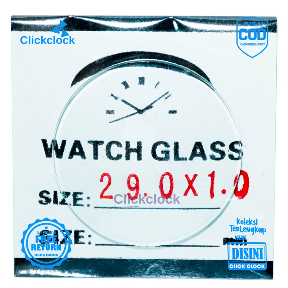 Kaca Jam Kaca Bahan Watch Glass PNC-290 Murah 2,9 cm