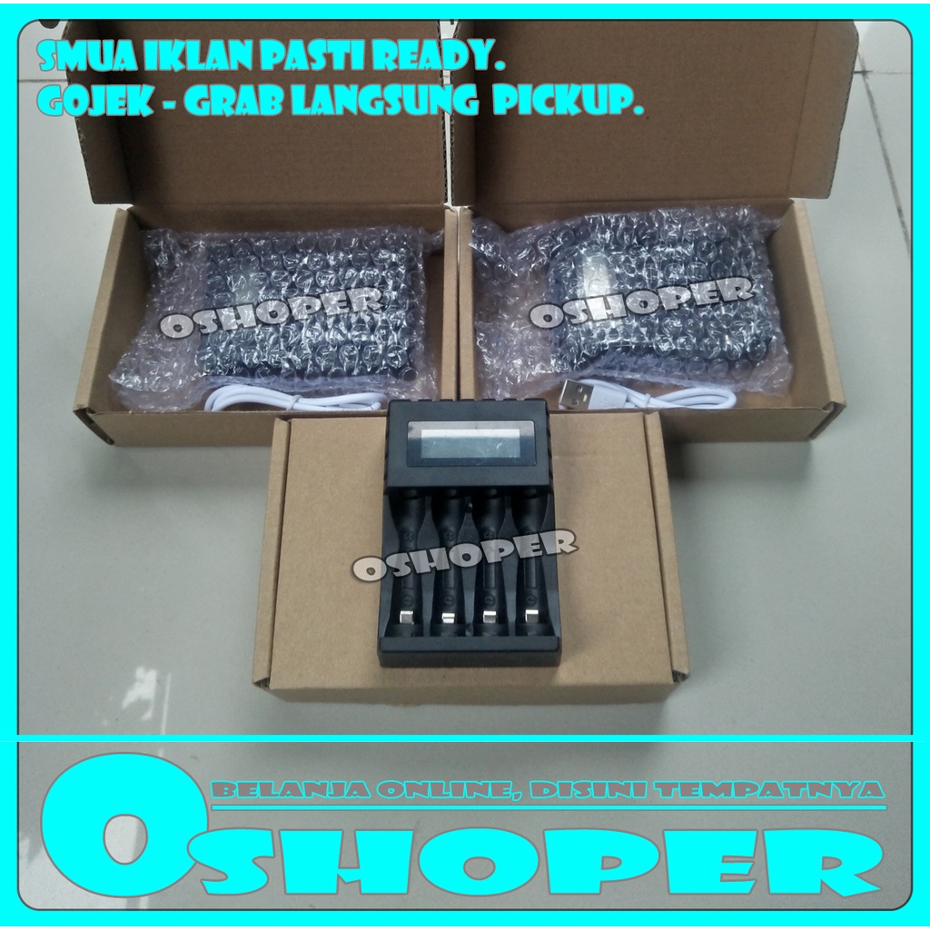 charger baterai AA/AAA 4 slot LCD. charger baterai A2/A3. charger baterai NiMh 4 slot LCD digital. c