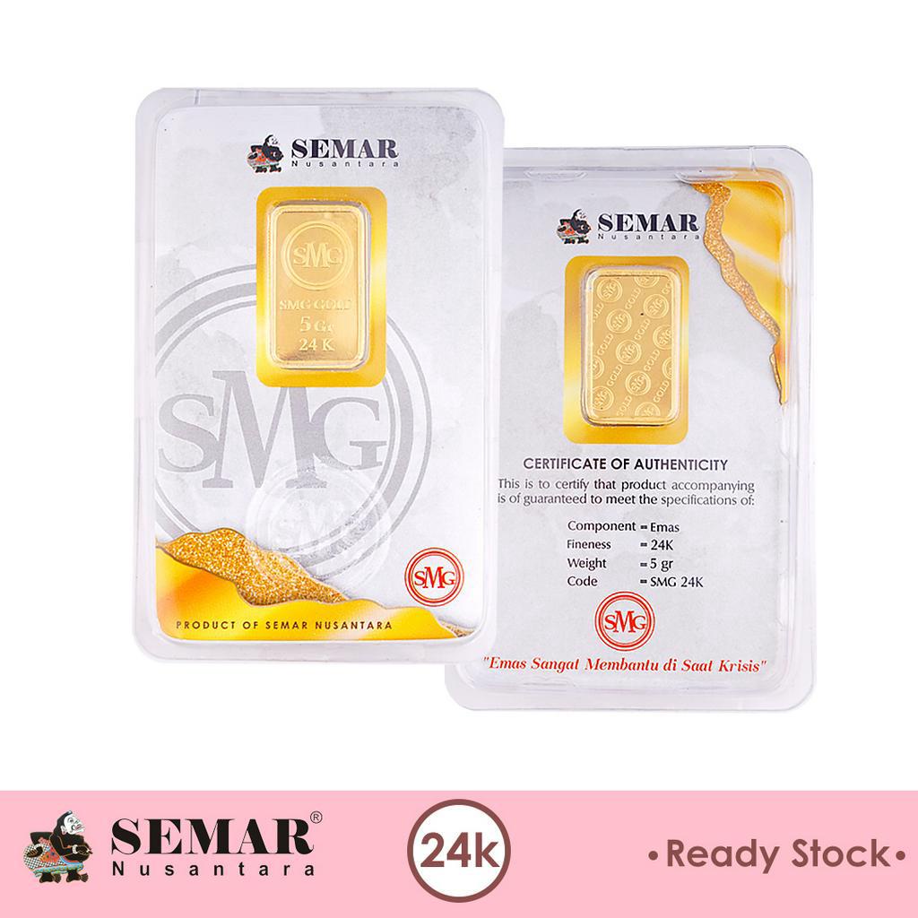 Logam Mulia SMG Gold Press 5gram Emas Batangan Semar Nusantara