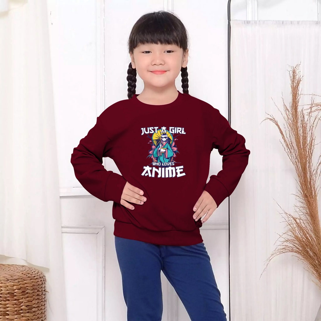 Baju Anak Cewek KAGURA Umur 4-13 Tahun / Kaos Anak Cewek Lengan Panjang / sweater anak bahan babyter