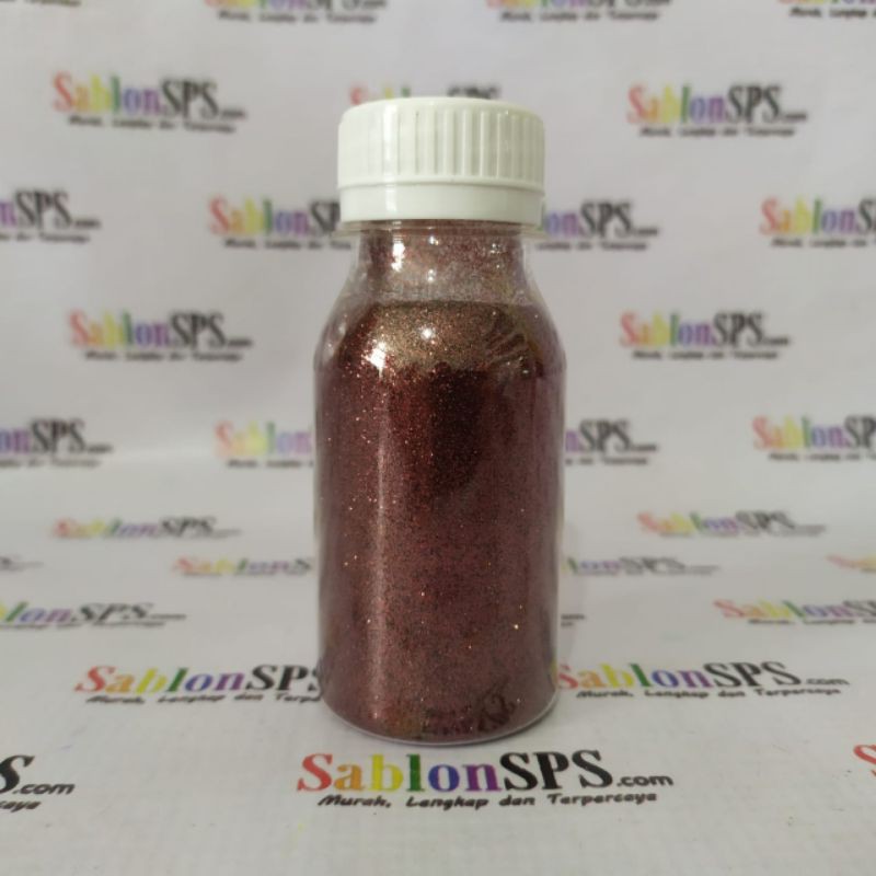 BUBUK GLITER BROWN COKLAT GLITTER POWDER 50gr BOTOL