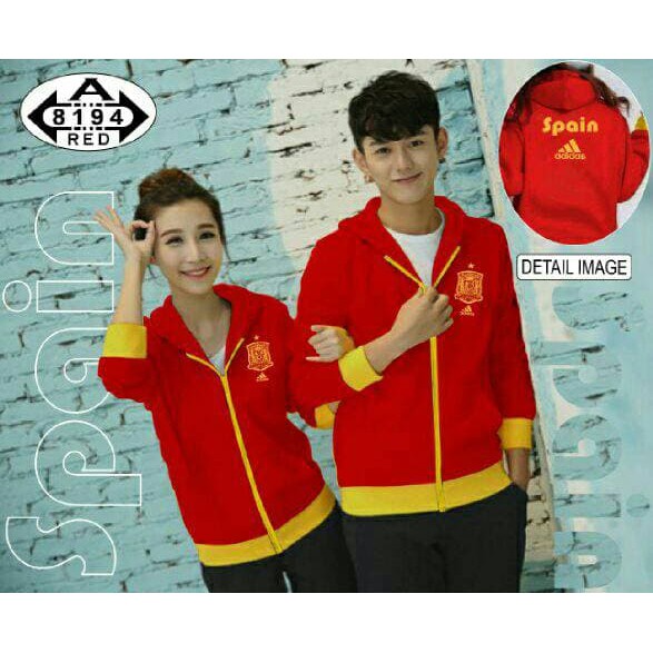 Couple Jaket Red Spain Adidas
