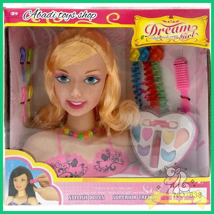 MAINAN BONEKA MAKEUP - BARBIE KEPALA -BARBIE SALON SALONAN