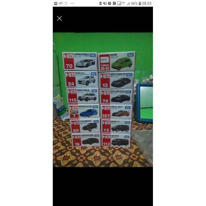 Tomica Reguler Wajib Take All R35 , jeep, lamborghini