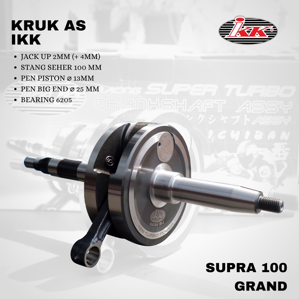 Crankshaft Kruk as IKK supra / grand up 2mm (4mm) 100L