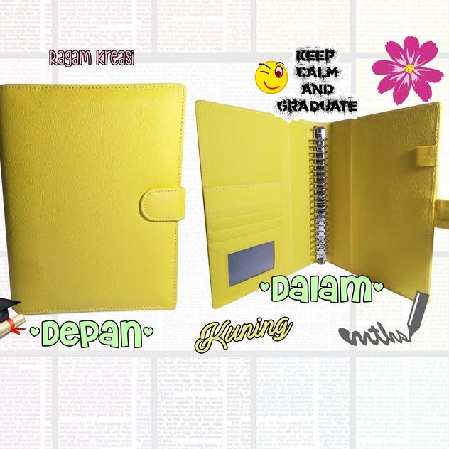 

[PROMO FLK60] Binder Polos KULIT 26 Ring B5 - Kertas dan Pembatas Terkini