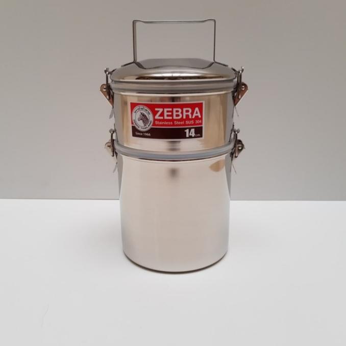 Rantang ZEBRA Stainless Steel 14cm SMART LOCK JUMBO Susun 2 150255 New Stock