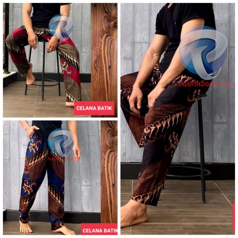Celana batik short long pants kolor harian santai boim trendi saku panjang ukuran pria wanita dewasa pinggang elastis