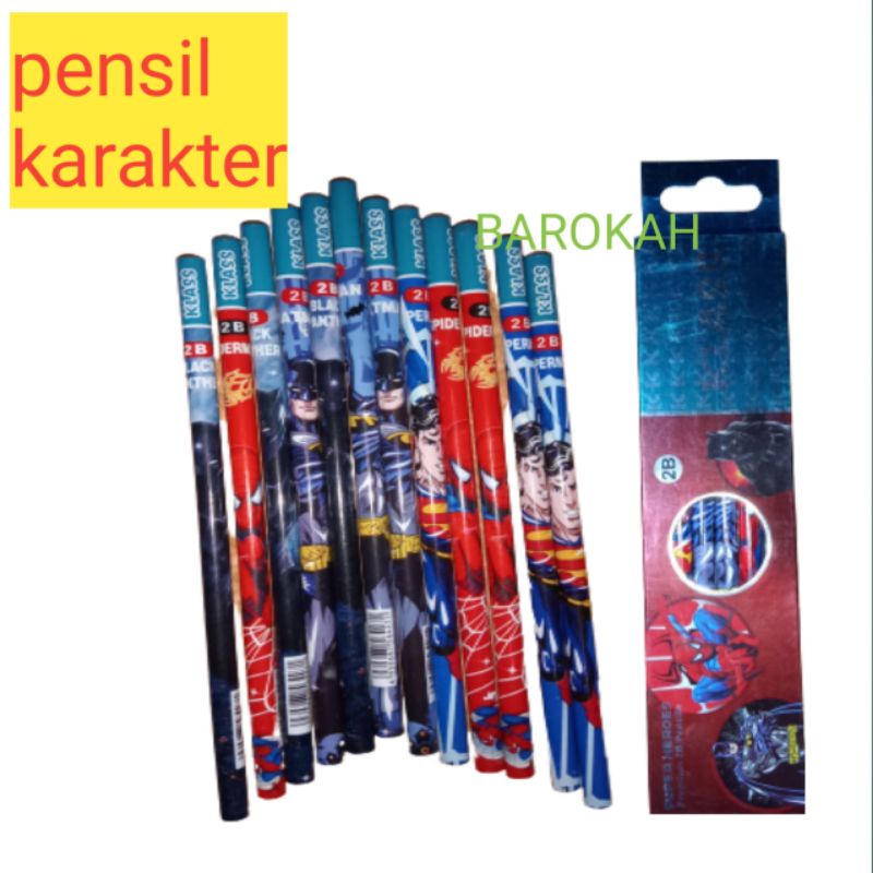 

PENSIL KARAKTER 2B/pensil anak anak,karakter cewe dan cowo