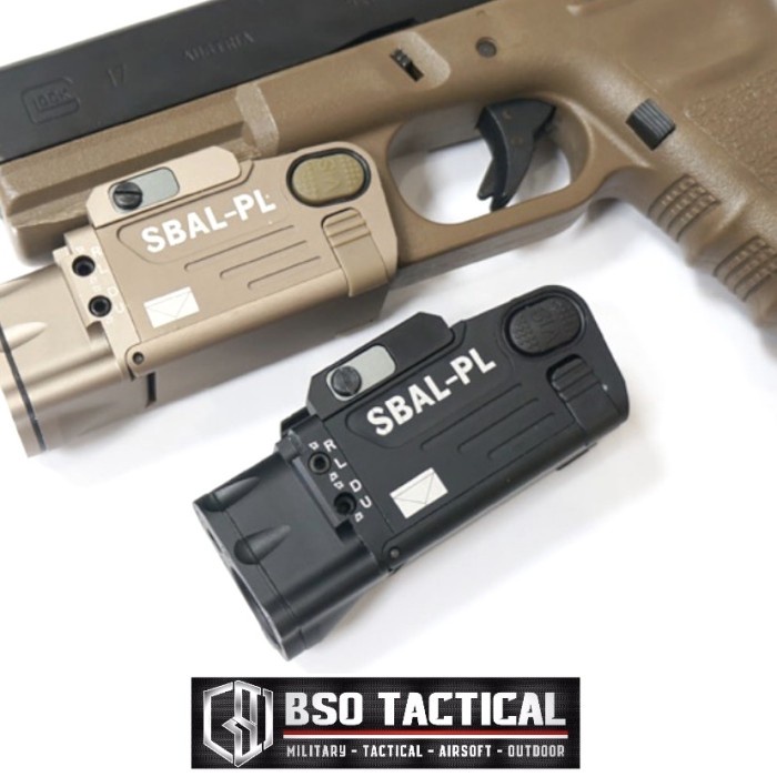 Senter Tactical Sbal Flashlight Laser Pistol Handgun Airsoft Gbb