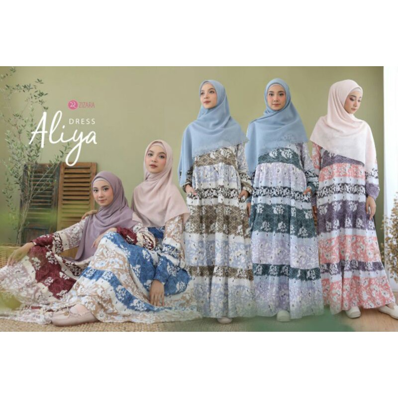 ALIYA G DRESS ZIZARA GAMIS RAYON ADEM MOTIF FLORAL BATIK